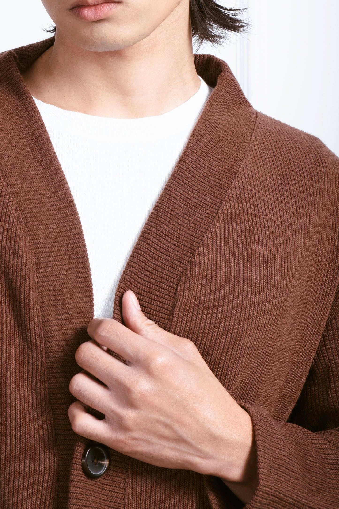 Knitted Cardigan - Cedar Brown