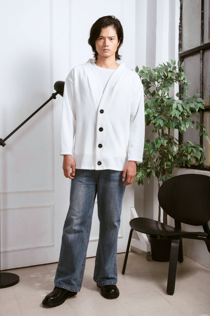 Knitted Cardigan - White
