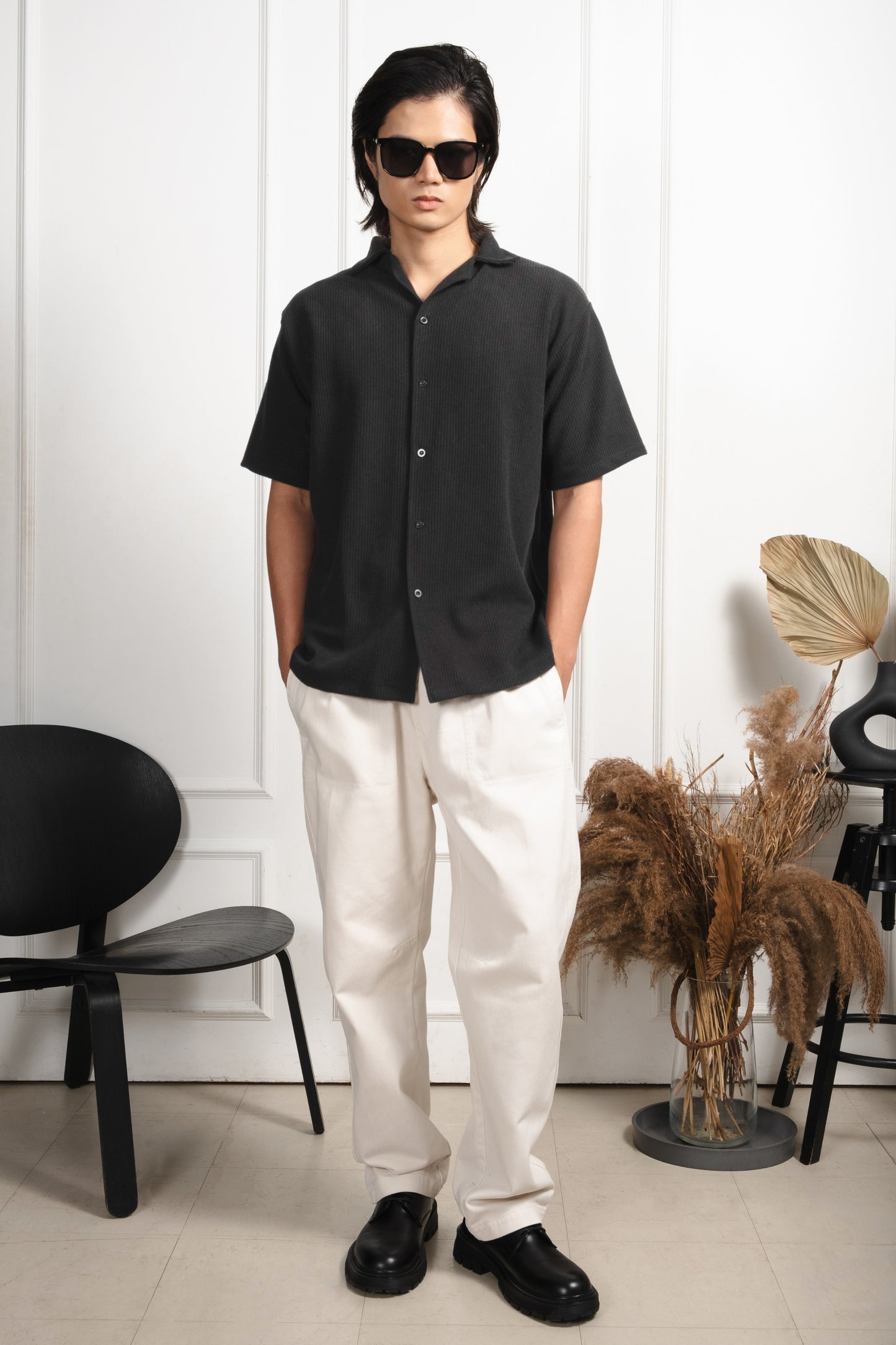 Knitted Shirt - Black
