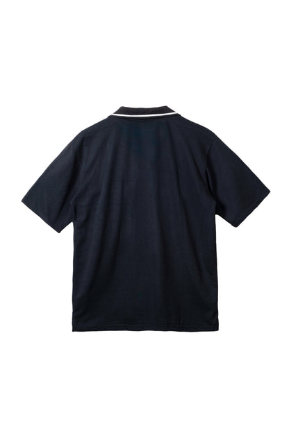 Oxford Knit Polo Shirt - Black