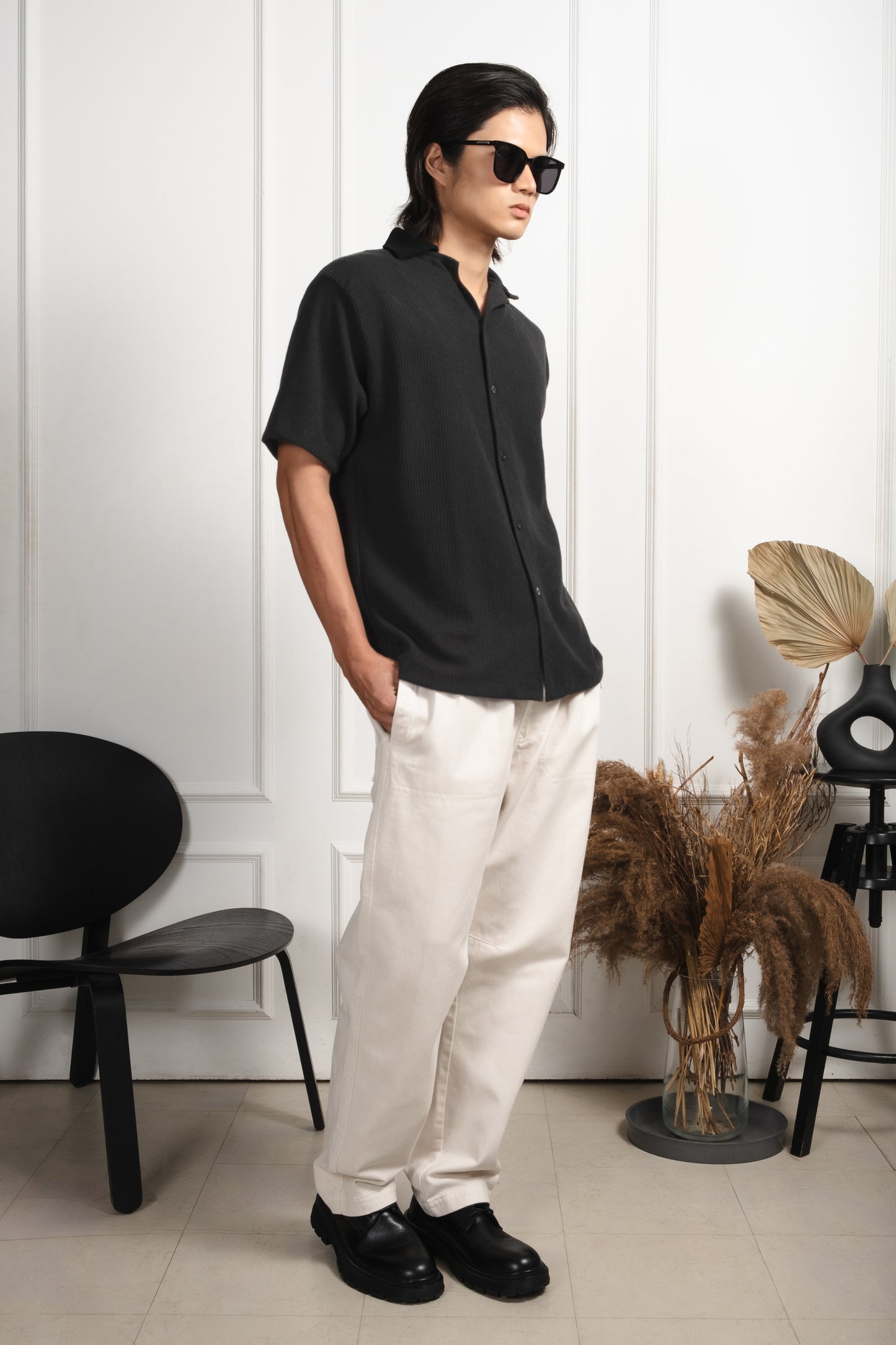 Knitted Shirt - Black