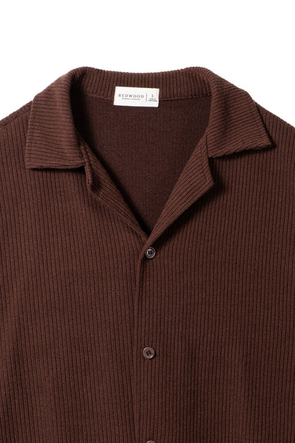 Knitted Shirt - Cedar Brown