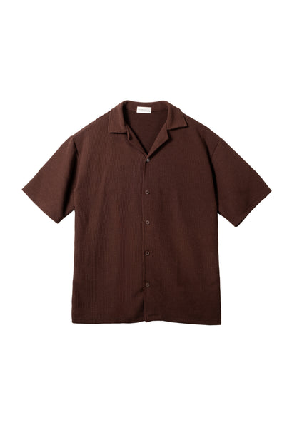 Knitted Shirt - Cedar Brown