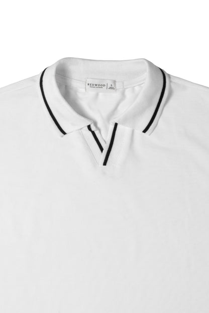 Oxford Knit Polo Shirt - White