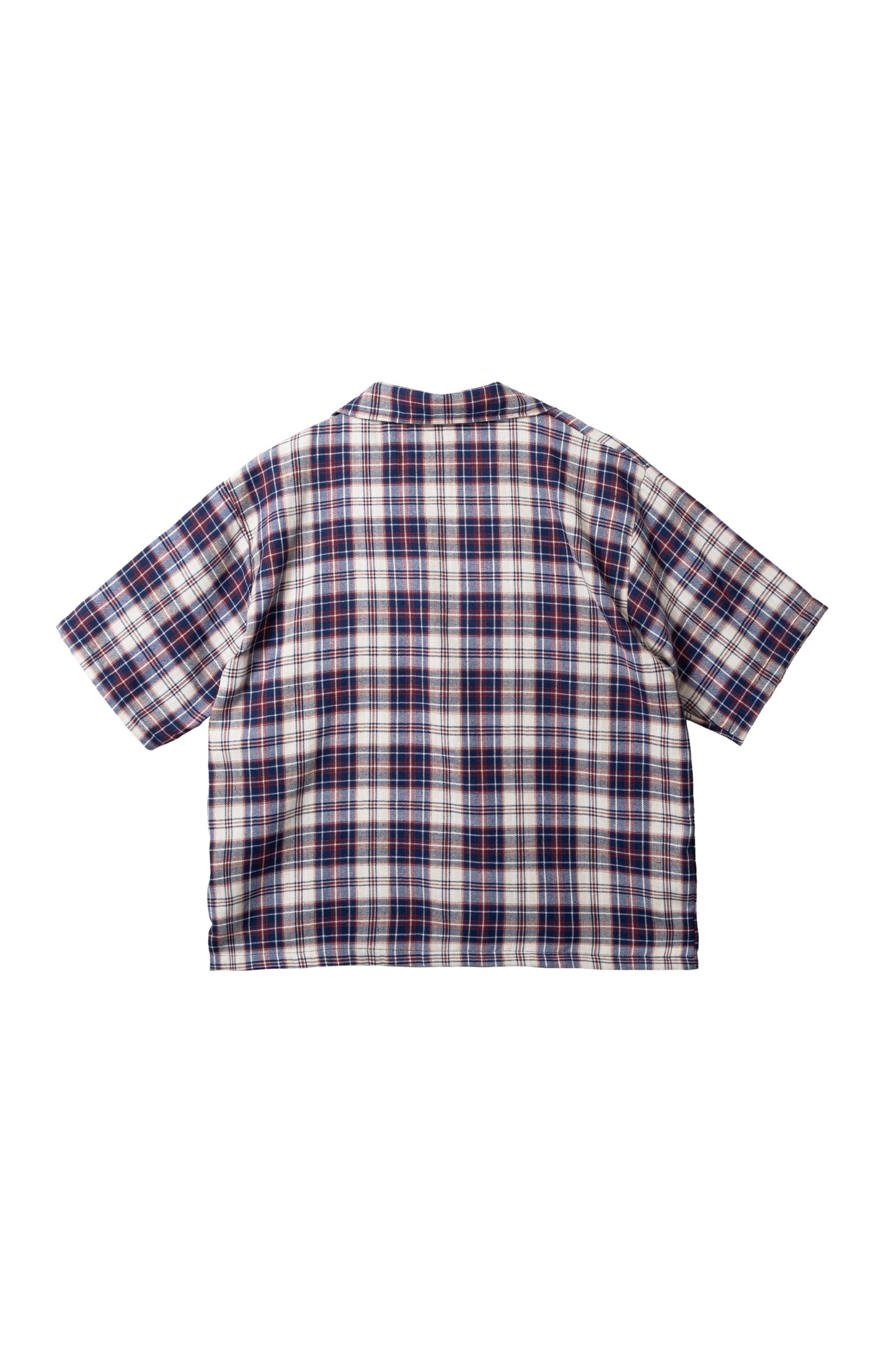 Vintage Boxy Cropped Shirt - White/D.Blue/Red