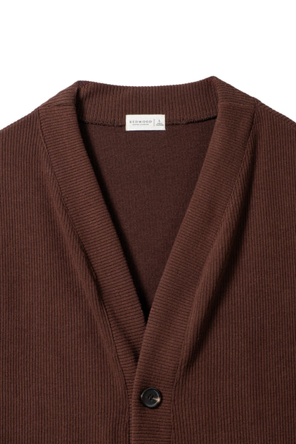 Knitted Cardigan - Cedar Brown