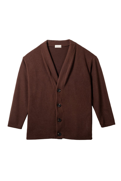 Knitted Cardigan - Cedar Brown