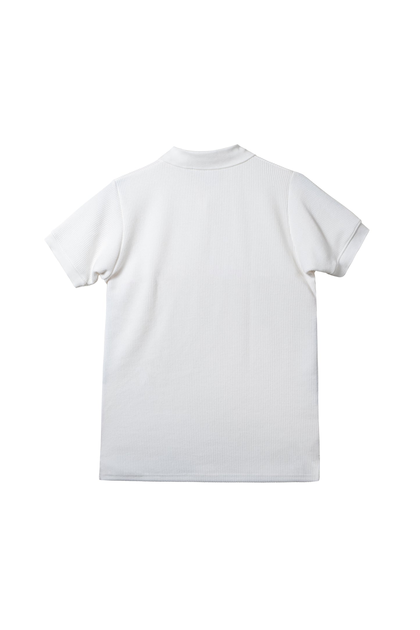 Slim-Fit Knitted Polo Shirt - Classic White