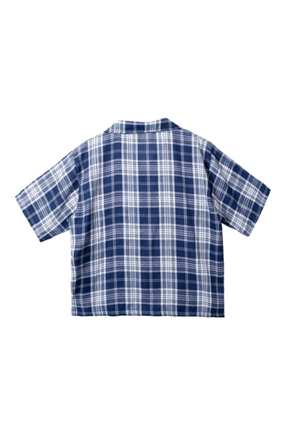 Vintage Boxy Cropped Shirt - Royal Blue