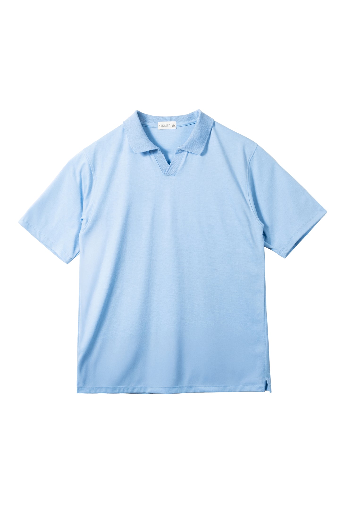 Classic V-Neck Polo Shirt - Powder Blue
