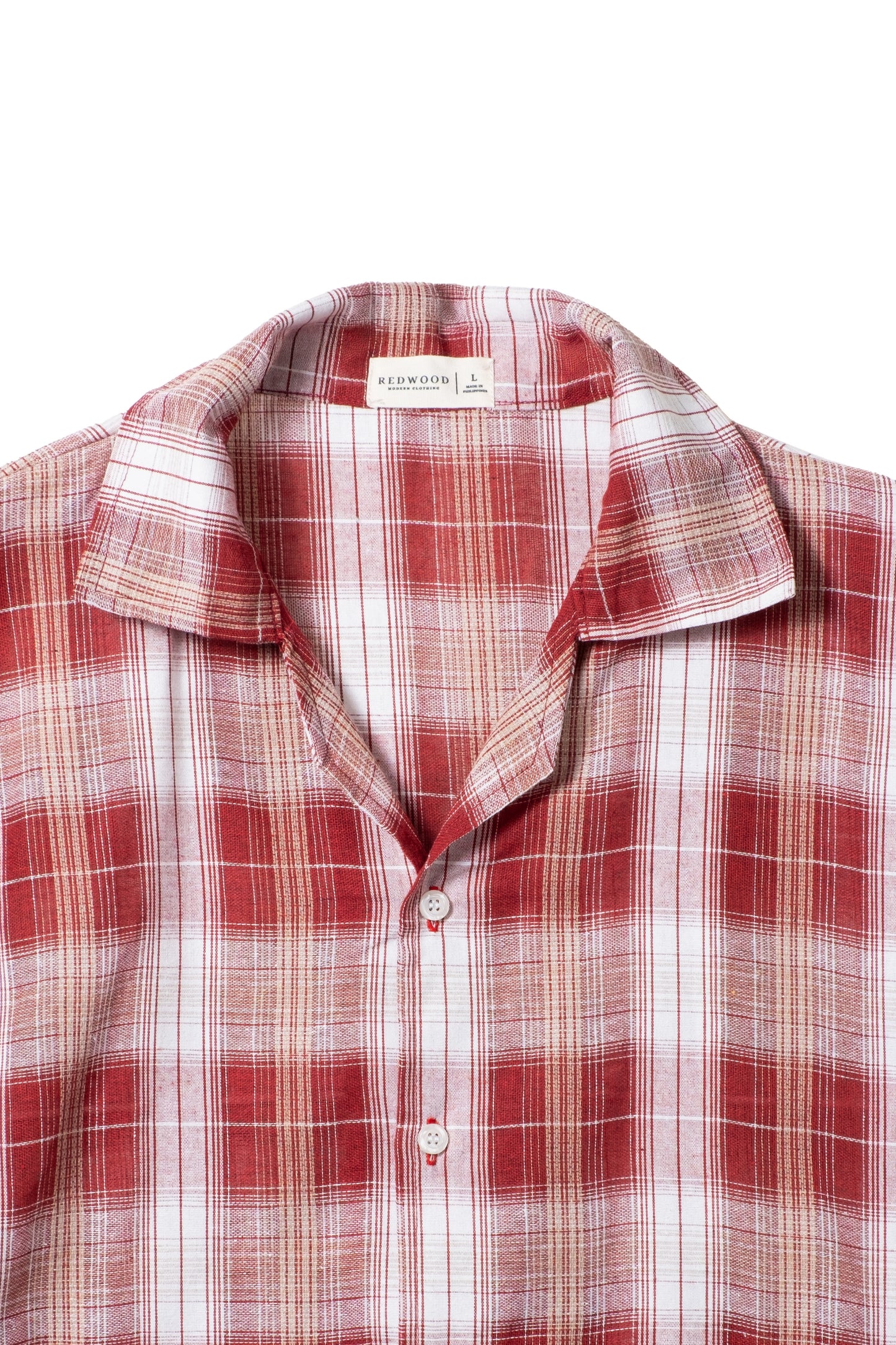 Vintage Boxy Cropped Shirt - White/Red