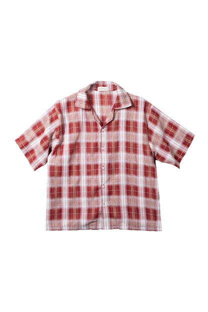 Vintage Boxy Cropped Shirt - White/Red