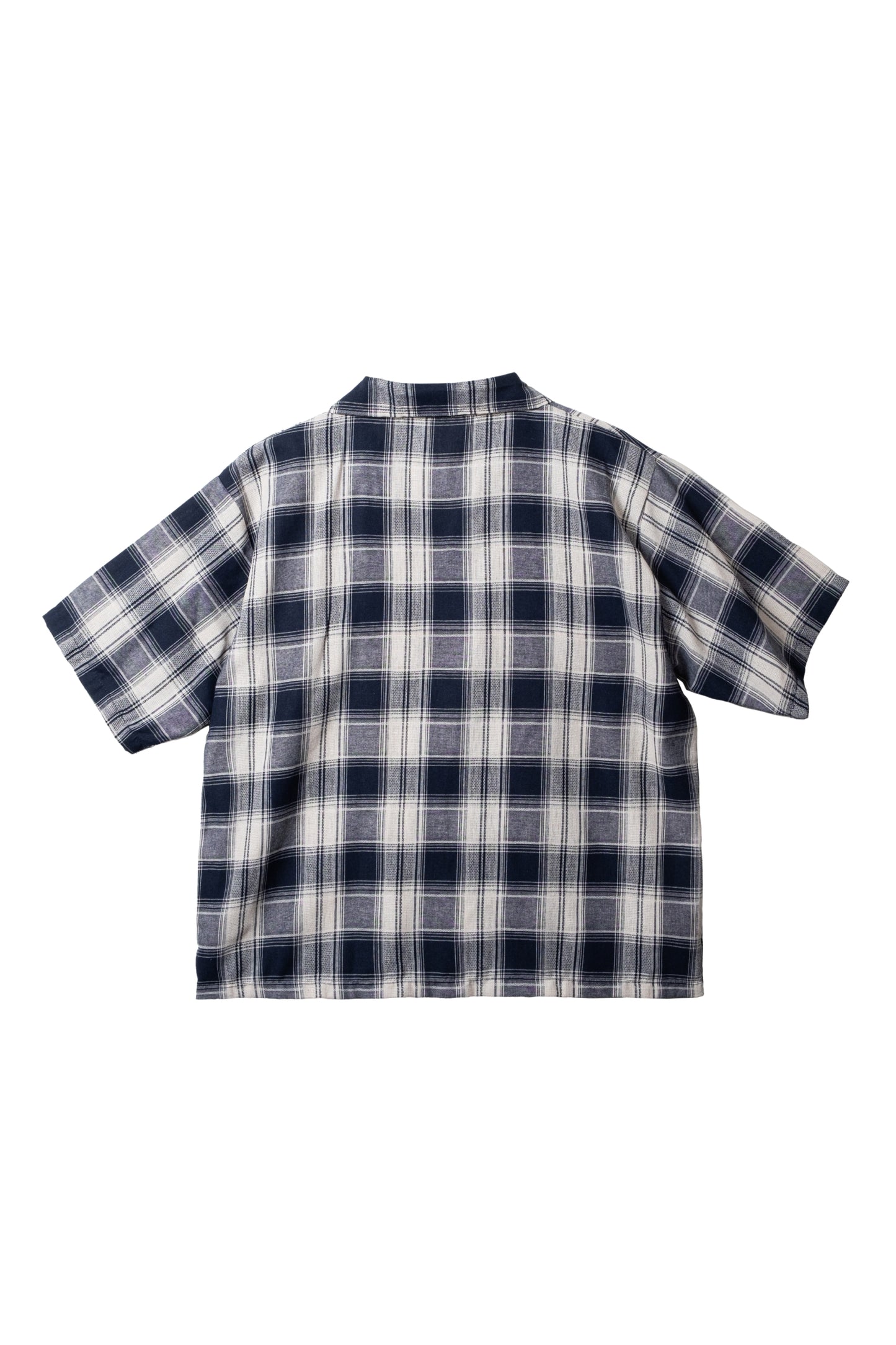 Vintage Boxy Cropped Shirt - Off White/D.Blue