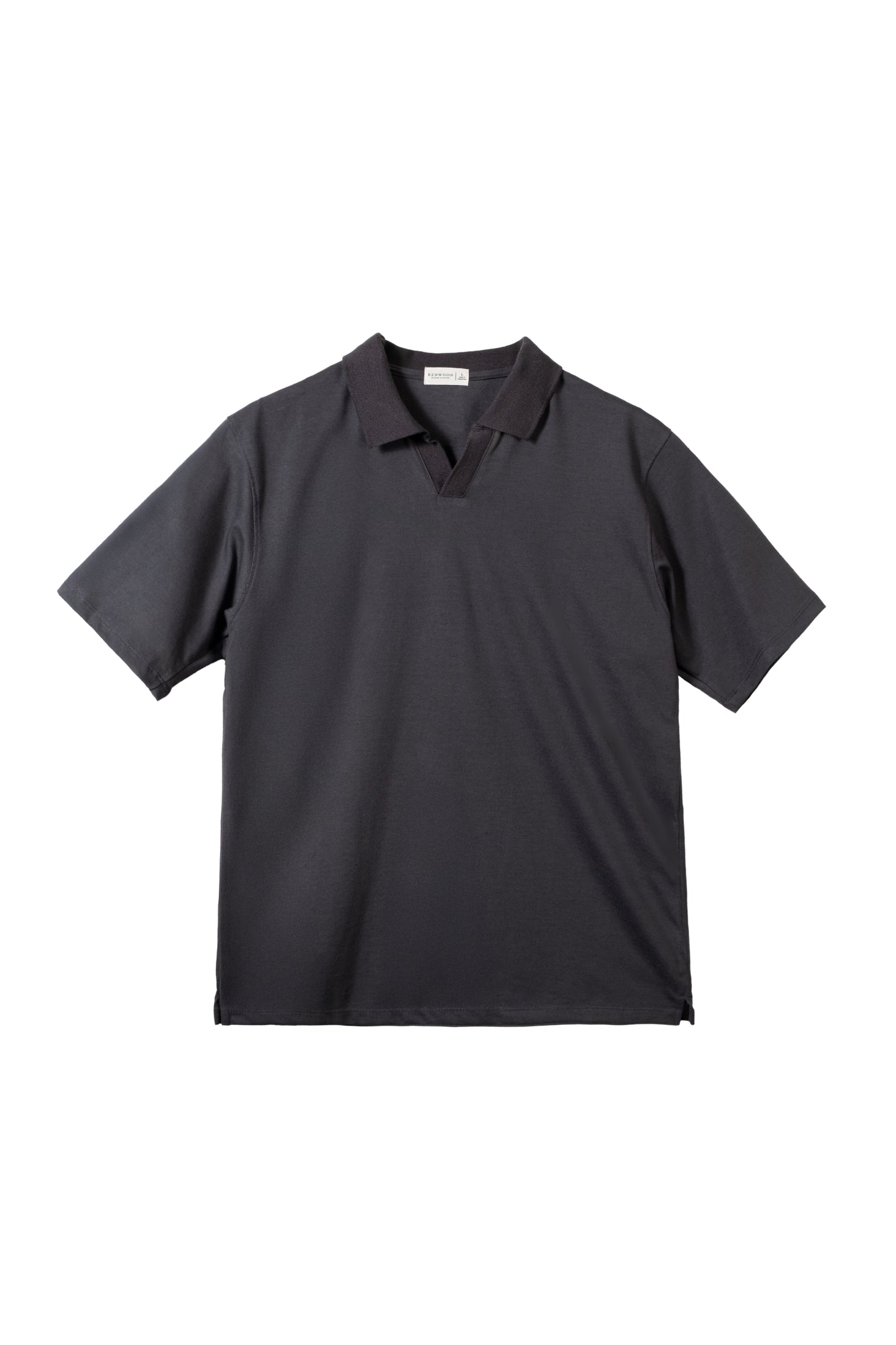 Classic V-Neck Polo Shirt - Dark Gray