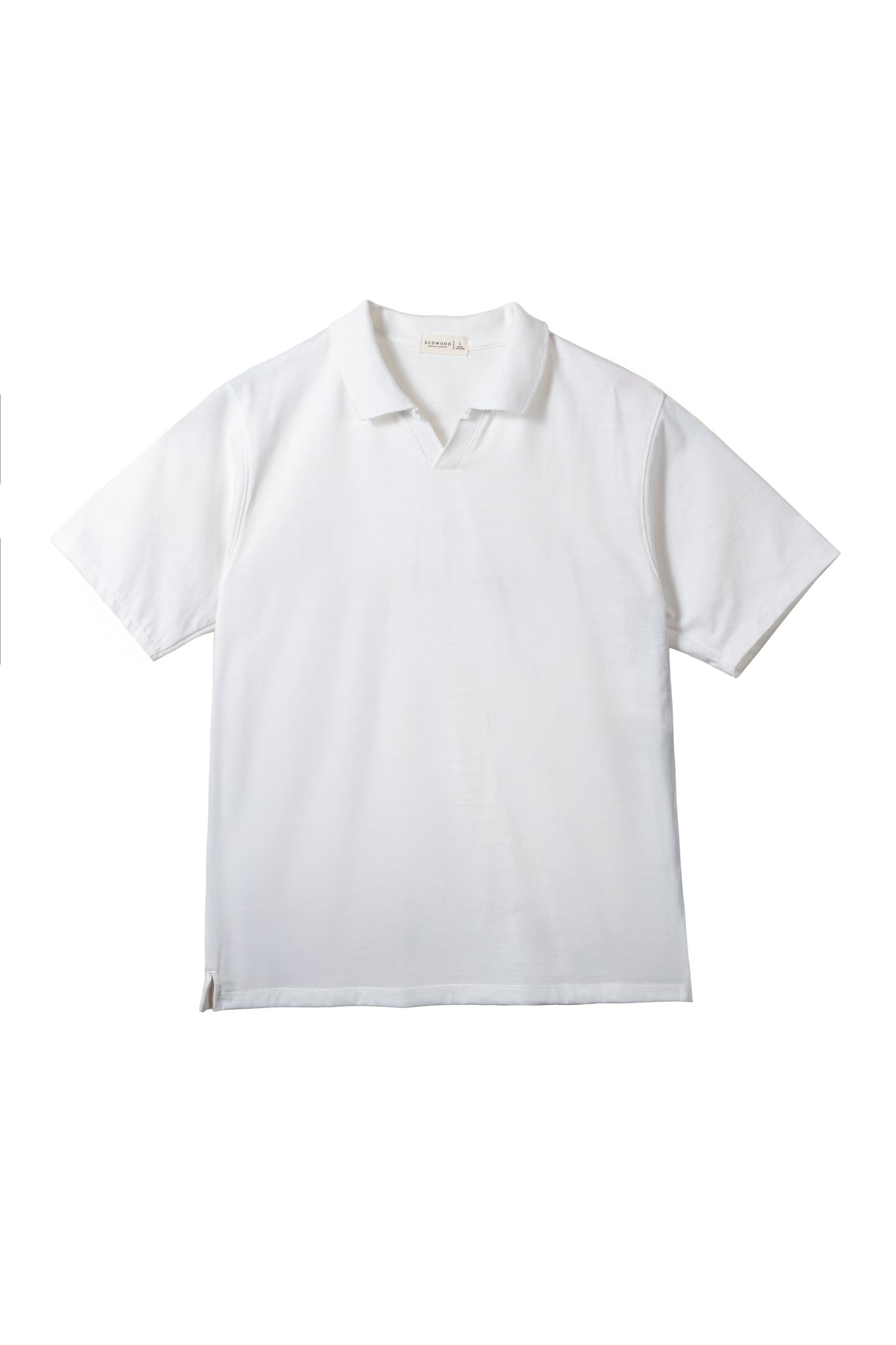 Classic V-Neck Polo Shirt - White
