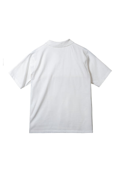 Classic V-Neck Polo Shirt - White