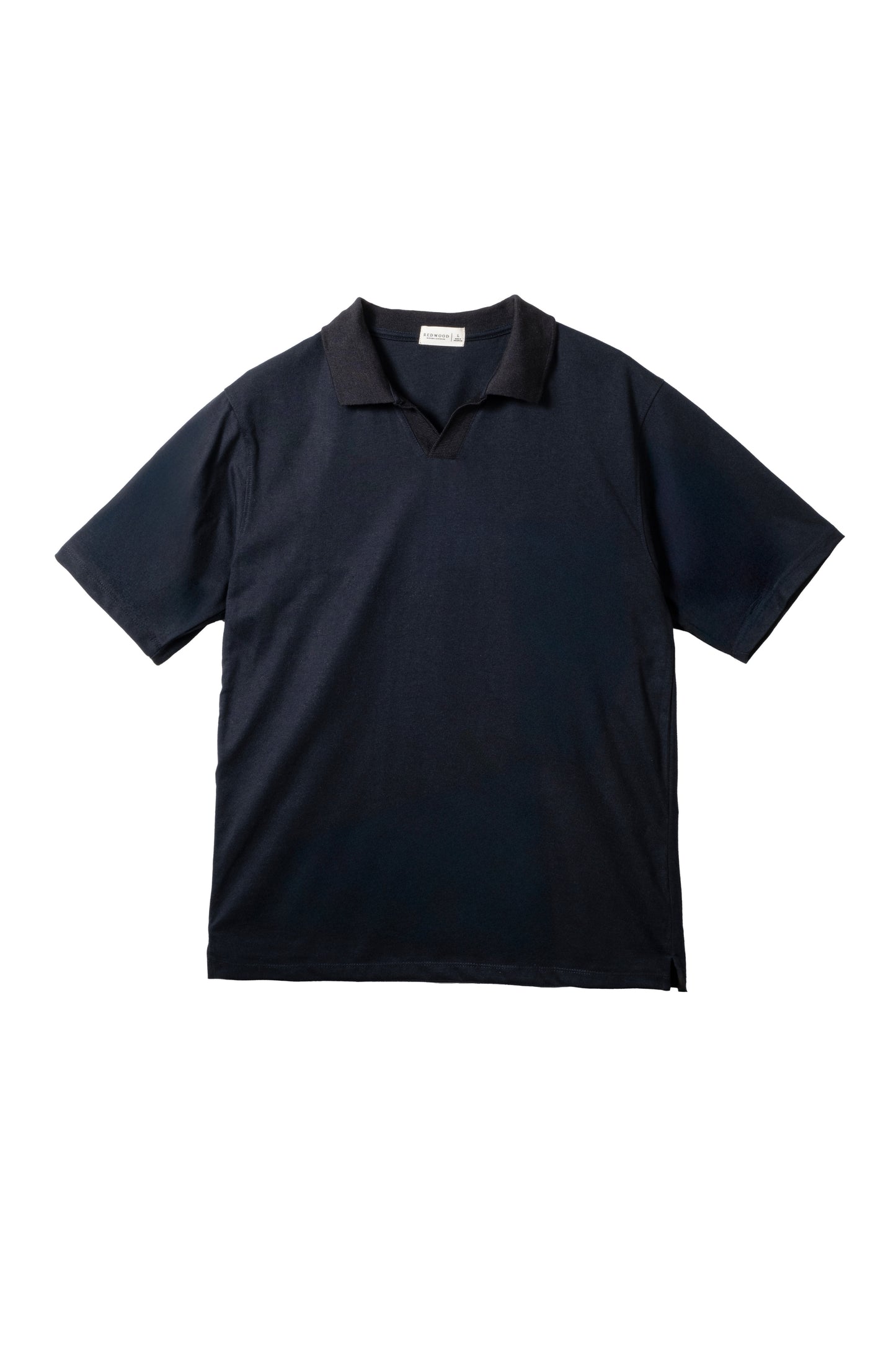 Classic V-Neck Polo Shirt - Black