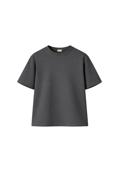 Structured Crew Tee - Dark Gray