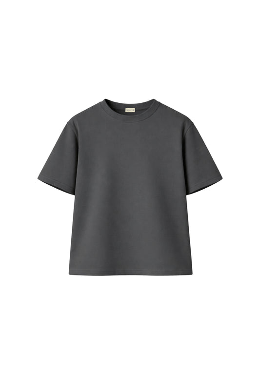 Structured Crew Tee - Dark Gray
