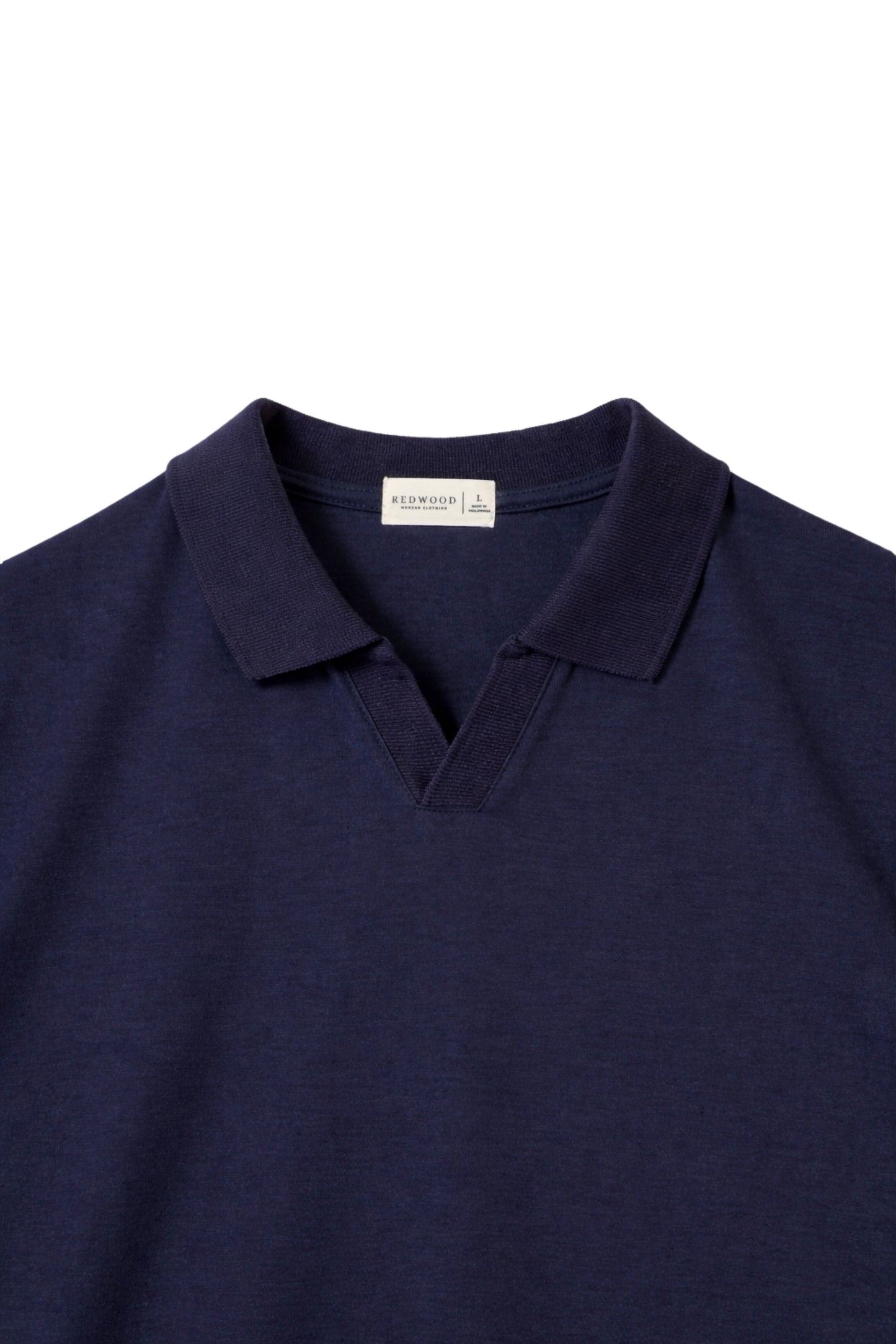 Classic V-Neck Polo Shirt - Dark Navy