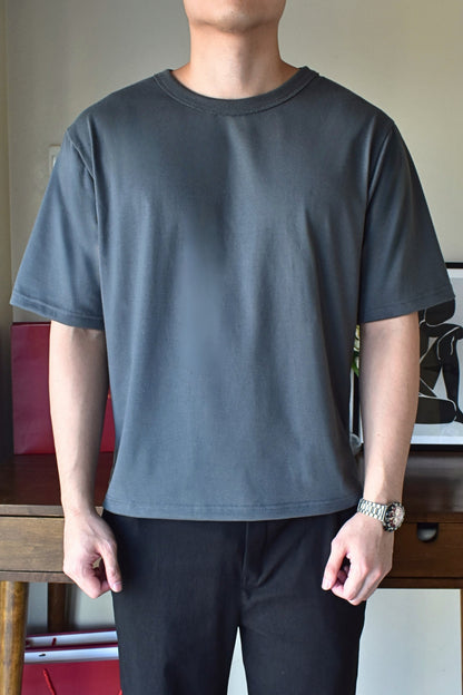 Structured Crew Tee - Dark Gray