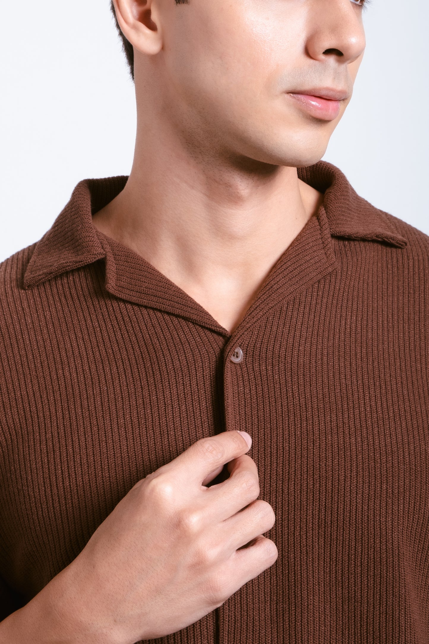 Knitted Shirt - Cedar Brown