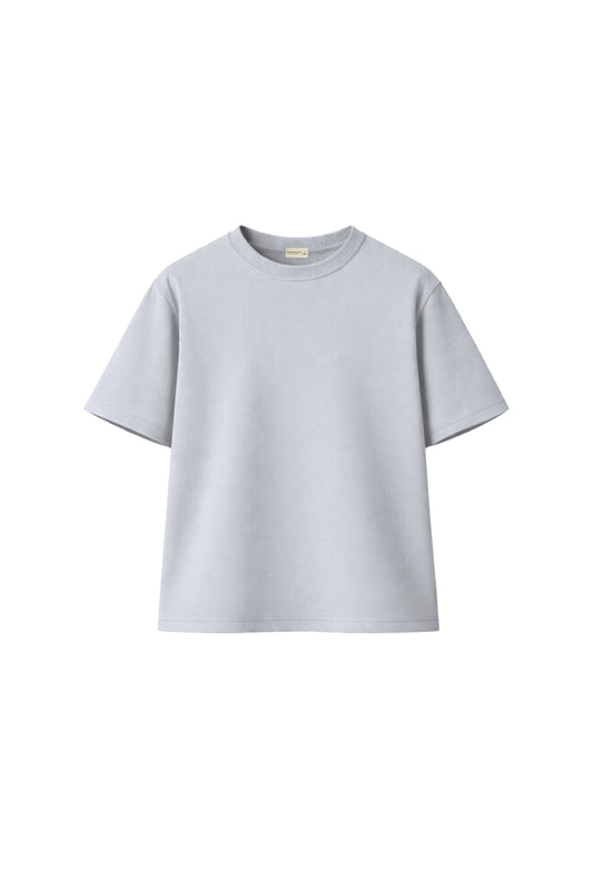 Structured Crew Tee - Stone Gray