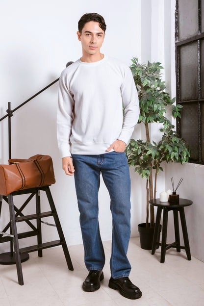 Tailored Fit Knitted Sweater - Classic White
