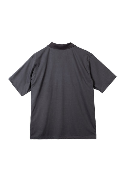 Classic V-Neck Polo Shirt - Dark Gray